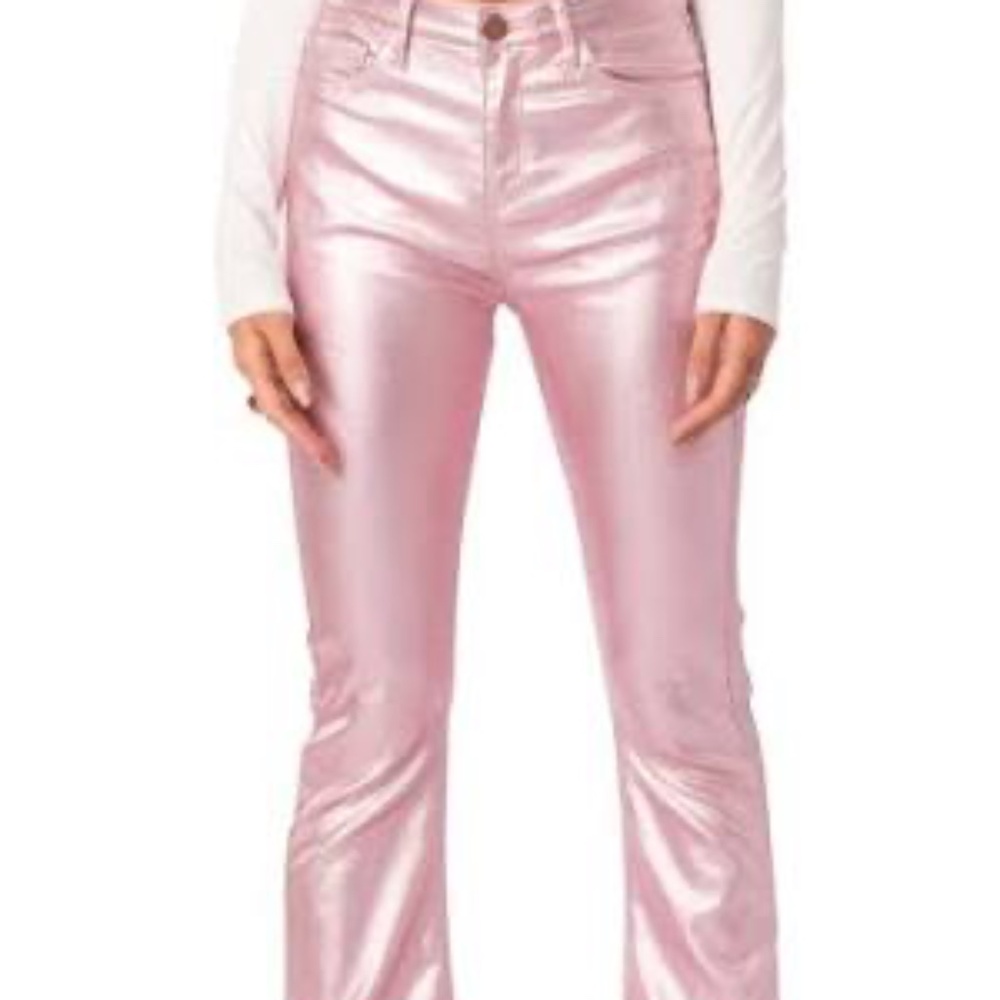 edikted pink metallic pants.